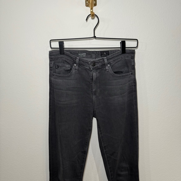 AG Jeans Women's Size 26 R Black Denim The Harper Essential Straight Leg Casual - Picture 2 of 5
